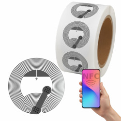 Naklejka NFC NTAG213 25mm - 140 bajt samoprzylepna 13,56MHz