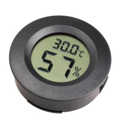 Termo-Higrometr okrągły czarny Termometr higrometr -50 do 110 st. C-Dom i Ogród