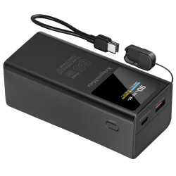 PowerBank 20000mAh Kruger&Matz 65W Li-ion, QC, PD, Czarny z Wyświetlaczem