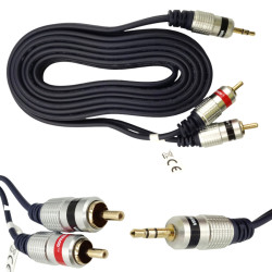 Kabel Jack 3,5 - 2xRCA 5m Stereo VITALCO Digital-Kable i Przyłącza RTV i PC