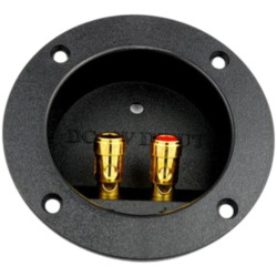 Terminal Głośnikowy Okrągły 105mm, 2 Gniazda Zaciskowe