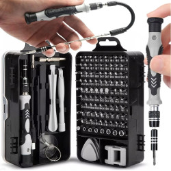 Zestaw nietypowych bitów śrubokrętów do różnych urządzeń AGD RTV GSM 118 el.