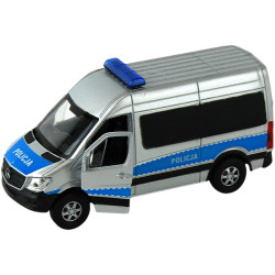 Model Mercedes Sprinter Policja, Srebrny 1:34