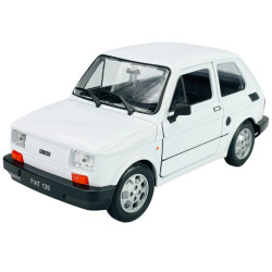 Model FIAT 126p PRL biały skala 1:21 mały Fiat maluch