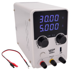 Zasilacz lab. WEP 305D-V 150W 30V 5A z Quick Charge 3.0/2.0 laboratoryjny serwisowy