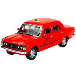 Model Fiat 125P Taxi PRL 1:34 Z Serialu Zmiennicy, czerwony