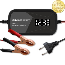 Prostownik QOLTEC Inteligentna Ładowarka 12V/2A  LCD, Do akumulatorów AGM GEL