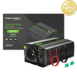 Przetwornica Napięcia QOLTEC 12V/230V Monolith 300W/600W Czysty Sinus