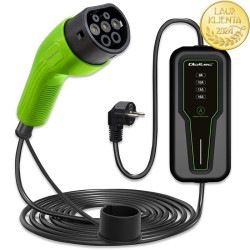 Ładowarka Do Samochodu Elektrycznego 3,5kW Mobilna EV Typ2 QOLTEC 230V LCD Przenośna 4m