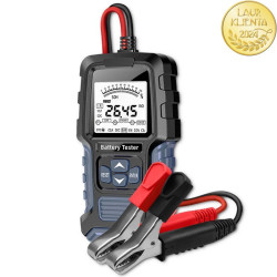 Tester Akumulatorów QOLTEC Cyfrowy z Wyświetlaczem LCD 12V-24V | 3Ah-250Ah