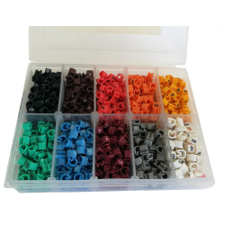 Zestaw Oznaczników 2,5mm2 1000Szt Numerycz. Max fi Przewodu 4mm, Znaczniki