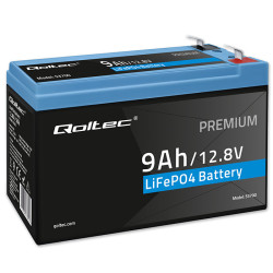 Akumulator 12,8V-9Ah LiFePO4 QOLTEC Litowo-Żelazowo-Fosforanowy