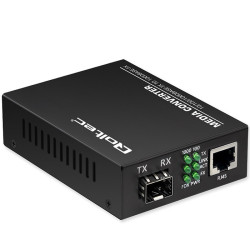 Dwukierunkowy Media Konwerter QOLTEC, SWITCH Ethernet 1x RJ45 1x SFP 1000Mb/s  5V