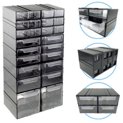 Szafka Modułowa PX24, Organizer - Zestaw 24 Szufladki garaż warsztat itp.