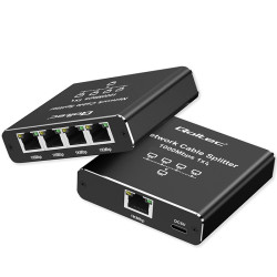 Rozgałęźnik RJ45 LAN 1/4 1Gbs QOLTEC, Splitter, Mini Switch 1000Mbps