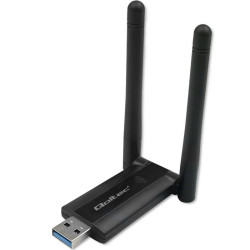 Karta Sieciowa QOLTEC Adapter USB, DUAL Wi-Fi  2 x 2dBi Standard AC, USB 3.0, 1200Mb/s 2.4GHz 5GHz