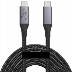 Kabel USB-C na Thunderbolt 4 1,5m 240W 40Gbps USB4 120Hz przewód adapter przejście konwerter
