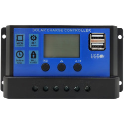 Kontroler solarny SOL 40A  LCD USB 12/24V Regulator ładowania PWM