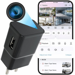 MINI KAMERA WIFI W ŁADOWARCE BC027 ukryta, szpiegowska, detektywistyczna