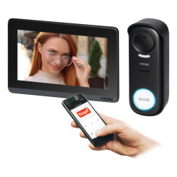 Zestaw VIDEODOMOF.SINNI bezprzewodowy 420m,  Wi-Fi 7" FullHD TUYA wideodomofon videodomofon