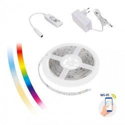 Taśma LED Zestaw RGBW+CCT+DIM Wi-Fi Rolka 5m, Kontroler, Zasilacz, Spectrum SMART