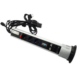 Gniazdo chowane wpuszczane w blat HDMI/USB/VGA RJ45*2-Elektryka