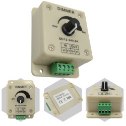 Sterownik LED ściemniacz 8A 12-24V manualny-Oświetlenie