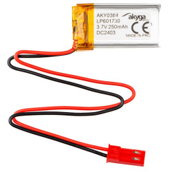 Akumulator litowo-polimerowy Akyga AKY0384 LP601730 Li-Po 3,7V 250mAh PCM JST 2.54 2Pin, Przewód 150mm