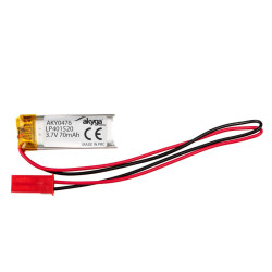 Akumulator litowo-polimerowy Akyga AKY0476 LP401520 Li-Po 3,7V 70mAh PCM JST 2.54 2Pin, Przewód 150mm