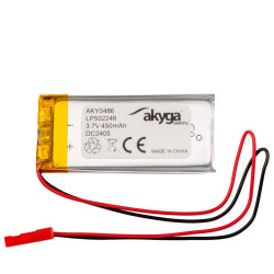 Akumulator litowo-polimerowy Akyga AKY0486 LP502248 Li-Po 3,7V 450mAh PCM JST 2.54 2Pin, Przewód 150mm