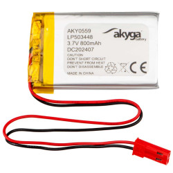 Akumulator litowo-polimerowy Akyga AKY0559 LP503448 Li-Po 3,7V 800mAh PCM JST 2.54 2Pin, Przewód 150mm