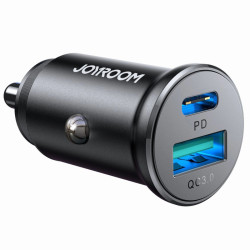 Ładowarka USB Samochodowa Mini, Joyroom JR-CCN05 30W USB-A /SB-C Czarna