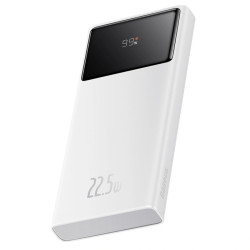 Powerbank Baseus 10000mAh 22,5W Star-Lord Biały , Z wyświetlaczem cyfrowym i Kablem USB-C 3A 30cm