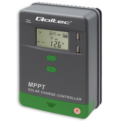 Kontroler Solarny QOLTEC MPPT 20A, Regulator Ładowania Akumulatorów 12V / 24V AGM, GEL, LiFePO4
