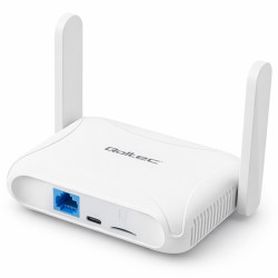 Router QOLTEC Home & Travel 4G LTE WiFi 6 AX300 2.4GHz, Dual Antena, USB-C, Micro SIM