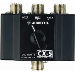 CB Przełącznik Antenowy Albrecht CX-5, 3-Pozycje, 0-500MHz, Max 200W
