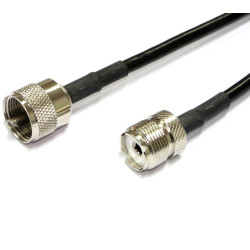 CB Kabel Wtyk/Gniazdo UHF, 3m RG-174, Przedłużacz UC1