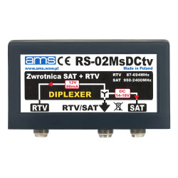 Zwrotnica SAT-RTV RS-02M DCtv 2w1 SUMATOR I ROZGAŁŁŻNIK SAT TV DVB-T-RTV SAT DVB-T