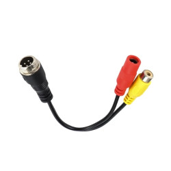 Przejściówka Adapter 4PIN złączka 4 pin do Monitora Kamery cofania gniazdo DC RCA