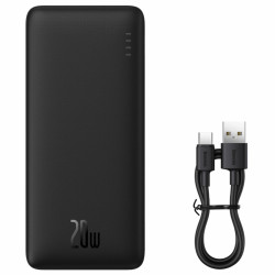 Powerbank Baseus 30000mAh Airpow Fast Charge 20W Kabel USB-C 30cm, Czarny