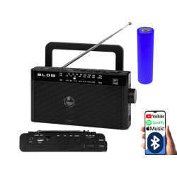 Radio Przenośne Analogowe AM/FM USB/AUX BLOW RA9, Czarne