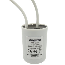 KONDENSATOR ROZRUCHOWY 1,5uF 450V MKP-SL7A DO POMP kable 28x40mm EN60252