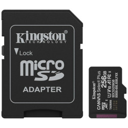 Karta pamięci Micro SDXC 256G KINGSTON Class 10 Canvas Select+ G3 150MB/s z adapt.