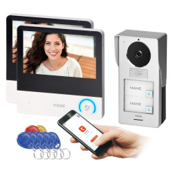 Zestaw WIDEODOMOFONOWY AVONI MULTI Wi-Fi 2-abon. 7" RFID FullHD TUYA