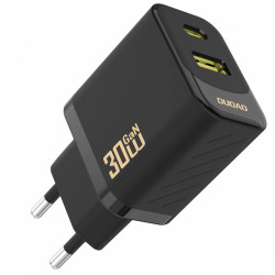Ładowarka USB Sieciowa Dudao A27TEU PD 30W GaN USB-A, USB-C, Czarna