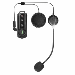 Zestaw Słuchawkowy SBS Intercom Bezprzewodowy BLUETOOTH, do kasku motocyklowego motoru - Czarny