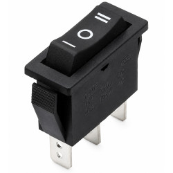 Przełącznik Klaw. On-OFF-On czar 1-torowy czarny RS103-16C3B-Podzespoły Elektroniczne