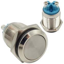 Przycisk PW16P/B metal/16mm/2p NO wandaloodporny Bistabilny 2A/250-Podzespoły Elektroniczne
