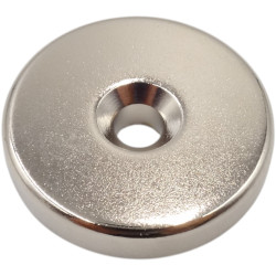 Magnes Neodymowy Okrągły 25x5mm Z Otworem 7,5/4,5