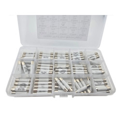 Zestaw Bezpieczników Ceramicznych 6x30mm 75 Sztuk 0,5A - 30A
